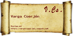 Varga Cserjén névjegykártya